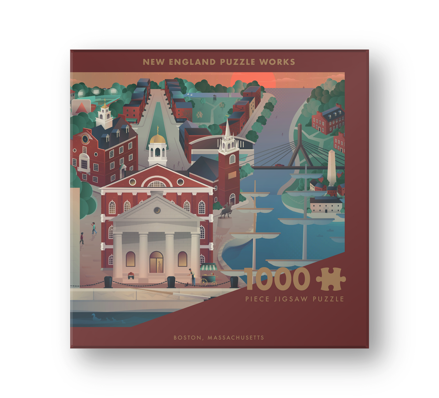Boston, Massachusetts - 1000 Piece Jigsaw Puzzle